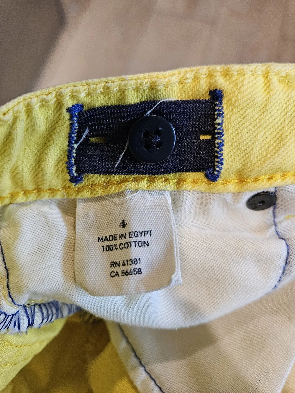 Ralph Lauren Bright Yellow Frayed Hem Denim Shorts - Size 4T